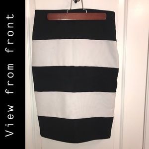 Black & White Striped Pencil Skirt 🤍